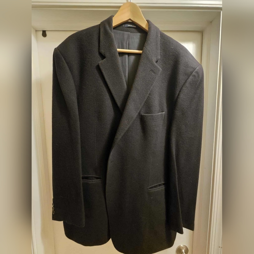 Used Good Condition Ralph Lauren Wool Topcoat – Classic Black Overcoat